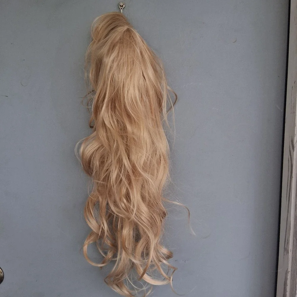 WIGS‎ Lot Of 3 With Bangs Blonde Redhead Brunette + Ponytail